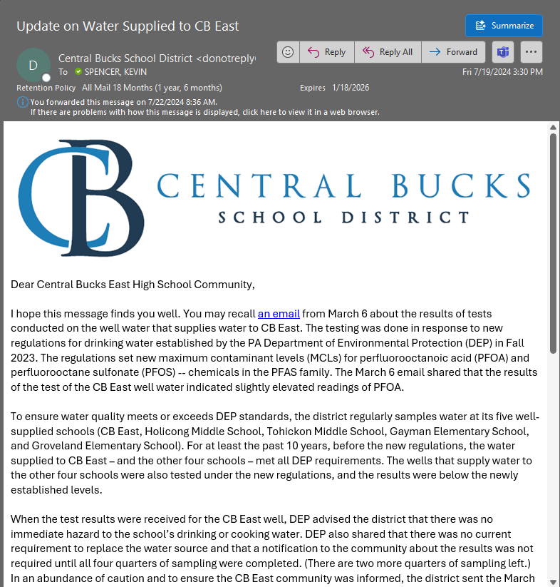 CB East July Email